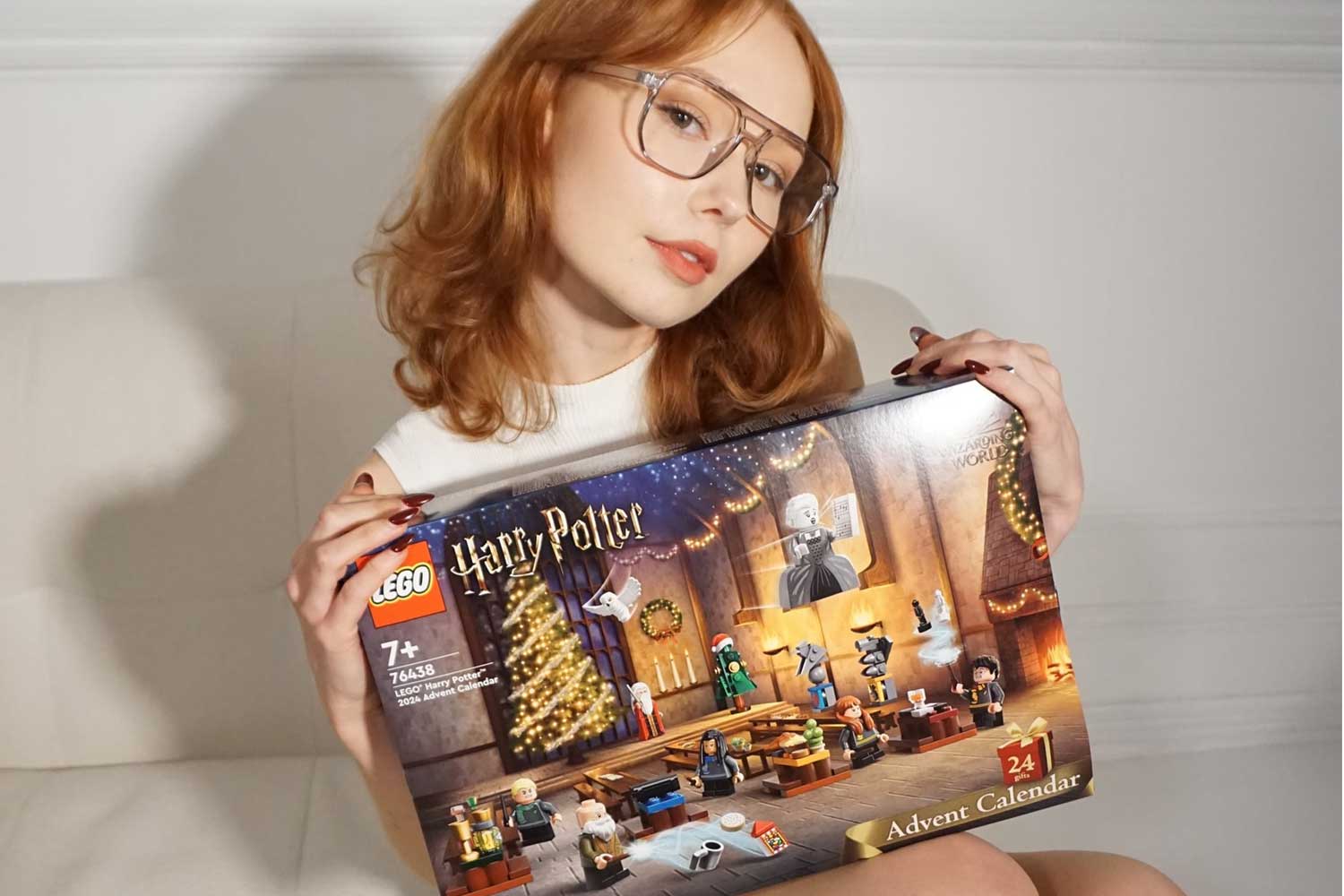 Beth with our Lego Harry potter advent calendar