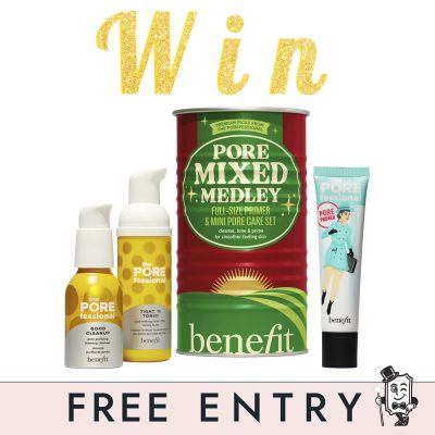 Win the enefit Pore Mixed Medley The Porefessional Primer and Skincare Cleanser And Toner Minis Set With Aha+Pha