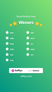 Spearfishing gear winners